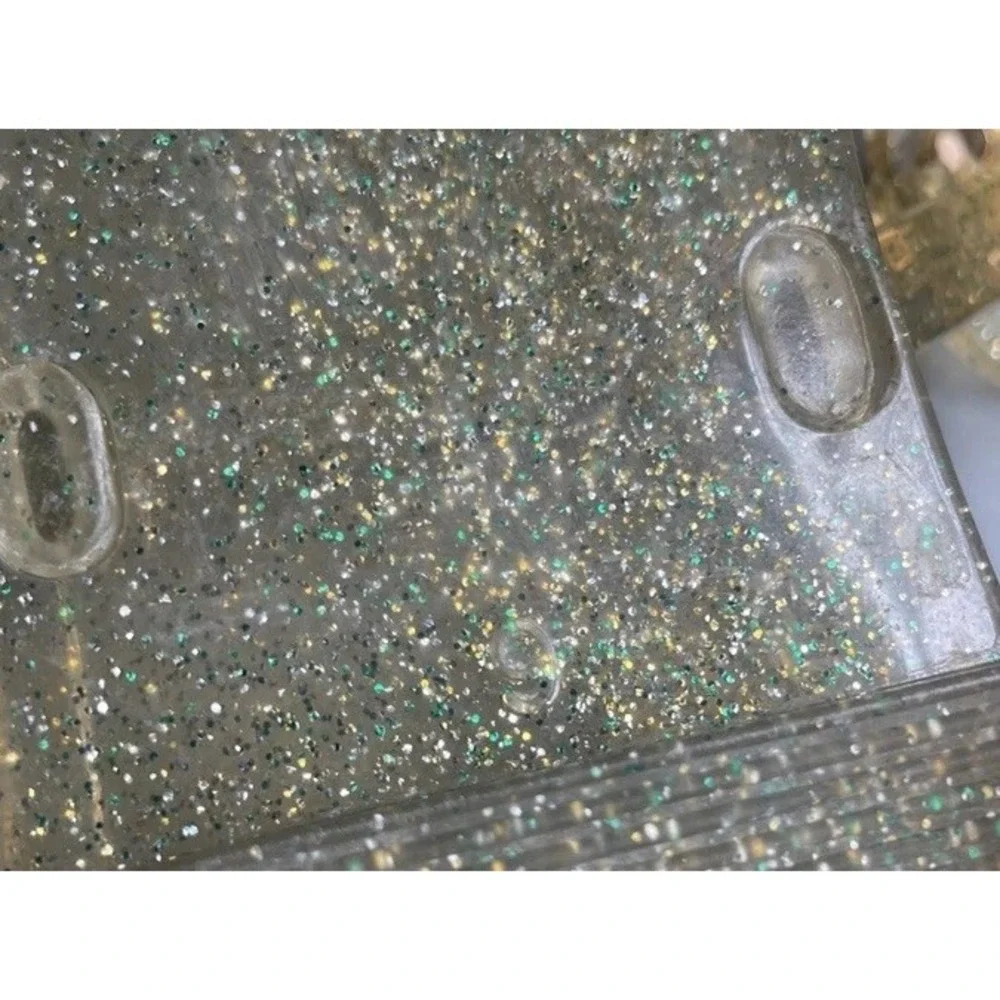 Tory Burch Mini Miller Jelly Thong Sandals Women's Size 9 Metallic Glitter